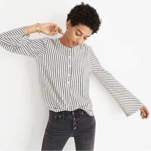 Madewell Striped Flare-Sleeve Shirt Sold out on Site, Like NEW